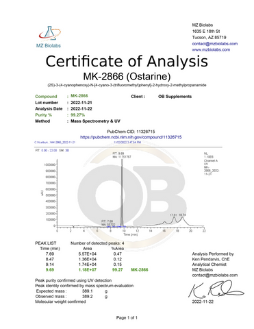 Ostarine: 10mg 90 Capsules